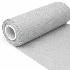 Tkanina wafel jasno szara w rolce – strukturalny materiał bawełniany o wafelkowej fakturze